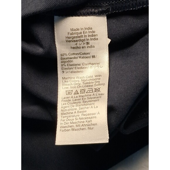 J. Crew Stretch Cotton Blend V-neck Top Navy Blue Sleeveless CI024 Size L NWT - Picture 8 of 8